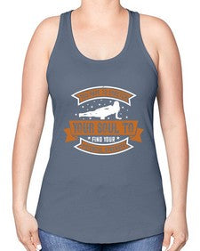 you have to stretch your soul to find your potential strength  654# - yoga -Racerback Tank