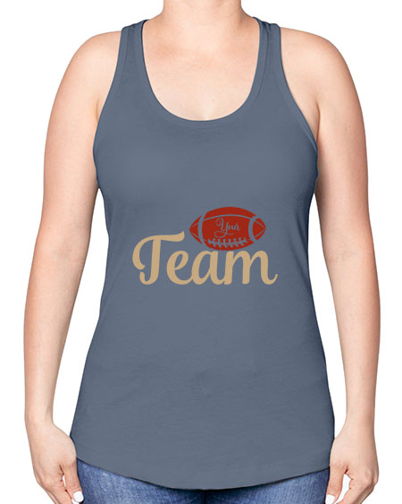 your team 2271# - softball -Racerback Tank