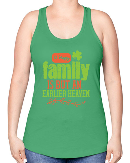 A happy family is but an earlier heaven Style 11# - kids -Racerback Tank