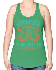 A pony is a childhood dream A horse is an adulthood treasure Style 34# - horse -Racerback Tank