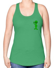 Alien in Pocket Side 3# - ufo -Racerback Tank
