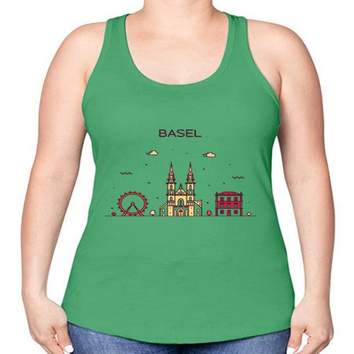 Basel 419# - cities -Racerback Tank