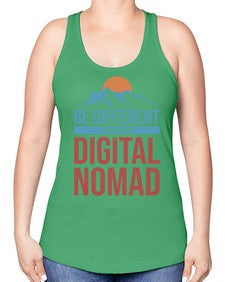 Be Different Choose Digital Nomad 28# - internet -Racerback Tank
