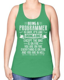 Being a Programmer 4# - computer -Racerback Tank