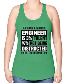 Being a good Style 608# - engineer -Racerback Tank