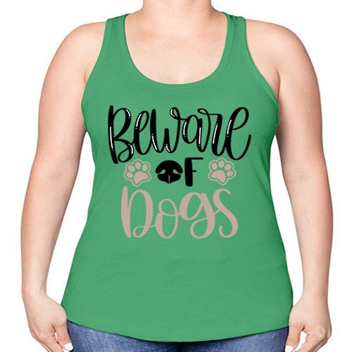 Beware Of Dogs Style 33# - dogs -Racerback Tank