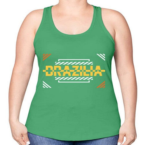 Brazilia 490# - cities -Racerback Tank