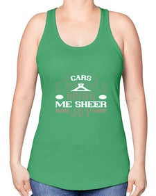 Cars bring me sheer joy 6# - car -Racerback Tank