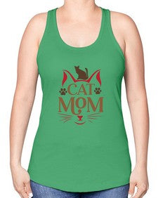 Cat Mom Style 6# - cats -Racerback Tank