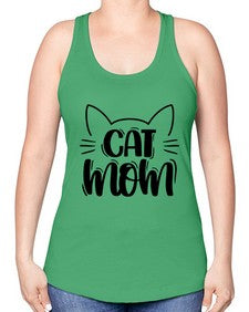 Cat Mom Style 85# - cats -Racerback Tank