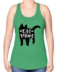 Cat Mom Style 86# - cats -Racerback Tank