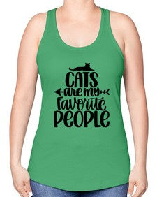 Cats Are My Favorite People Style 90# - cats -Racerback Tank