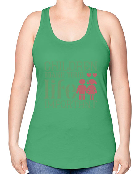 Children make your life important Style 60# - kids -Racerback Tank