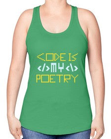 Code is my poetry 21# - computer -Racerback Tank