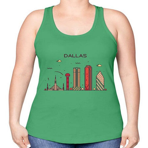 Dallas 646# - cities -Racerback Tank
