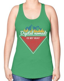 Digital Nomad is My Way 20# - internet -Racerback Tank
