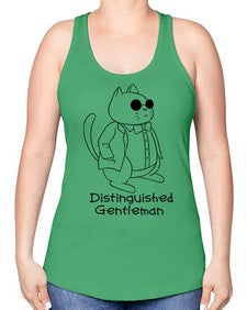 Distinguished Gentleman - cats -Racerback Tank