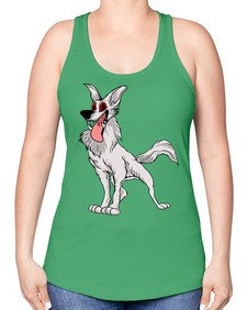 dog 109# - dogs -Racerback Tank