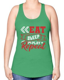 Eat Sleep Play repeat 8# - video games -Racerback Tank