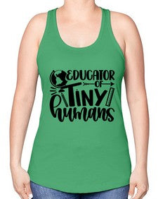 Educator Of Tiny Humans Style 744# - teacher -Racerback Tank
