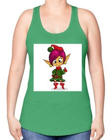 Elf 118# - cartoon general -Racerback Tank