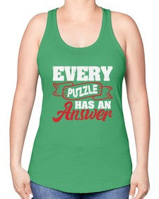 Every puzzle has an answer 11# - video games -Racerback Tank