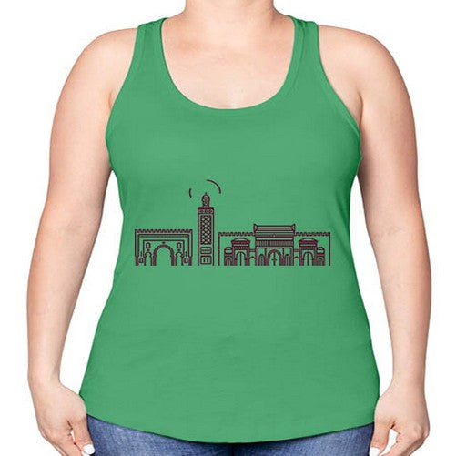 Fez 719# - cities -Racerback Tank