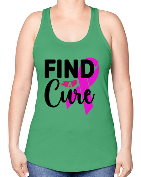 Find a Cure 26# - breast cancer -Racerback Tank