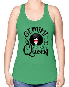 Gemini queen 233# - gemini -Racerback Tank