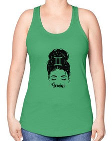 Gemini woman - gemini -Racerback Tank