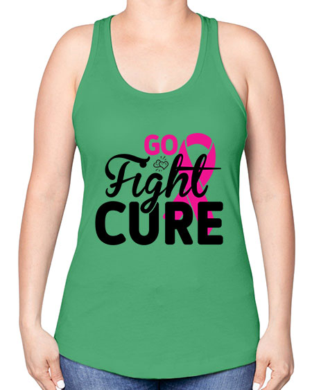 Go Fight Cure 23# - breast cancer -Racerback Tank