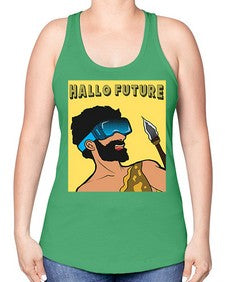 Hallo Future 497# - art pop art -Racerback Tank