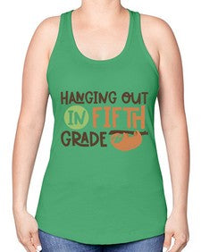 Hanging Out in Fifth 232# - fifth grade -Racerback Tank