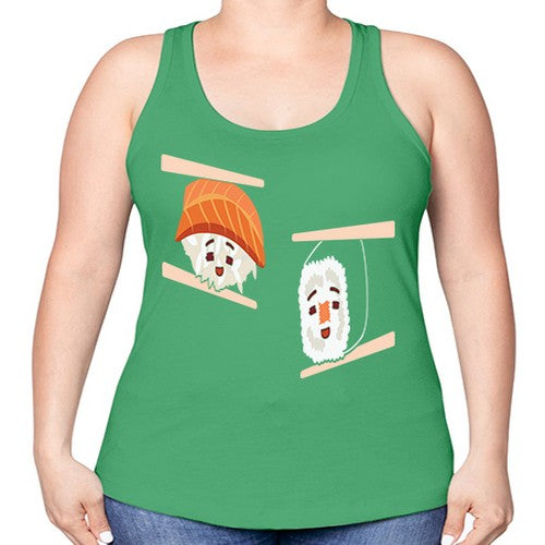 Happy Sushi Anime Kawaii Set Anime 232# - anime -Racerback Tank