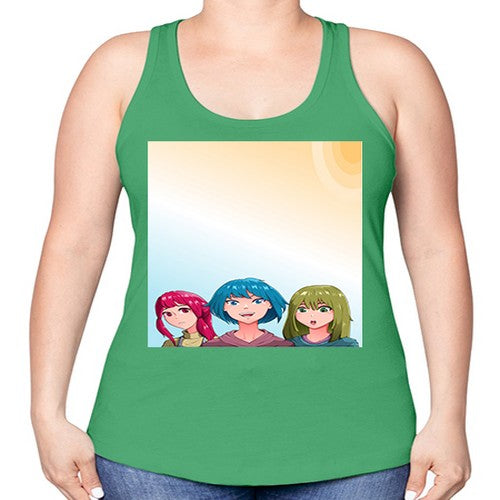 Happy three friend 20# - anime -Racerback Tank