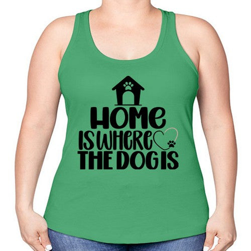 Home Is Where The Dogis Style 20# - dogs -Racerback Tank