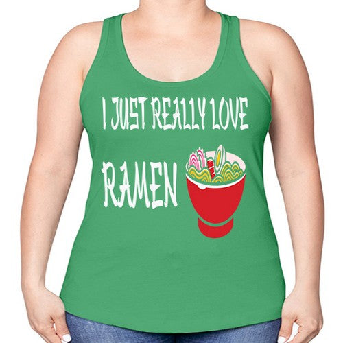 I Just Love Ramen Japanese Anime 238# - anime -Racerback Tank