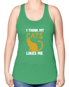 I Think My Cats - cats -Racerback Tank
