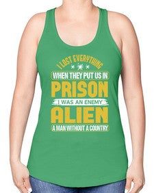 I was an enemy alien 24# - ufo -Racerback Tank