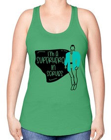 Im A Superhero In Scrubs Style Style 972# - nurse -Racerback Tank