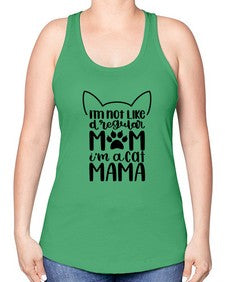 Im Not Like A Regular Mom Style 95# - cats -Racerback Tank