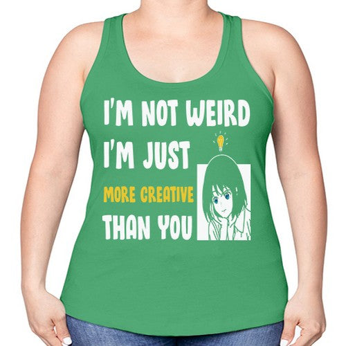 Im Not Weird Just MoreCreative Anime 250# - anime -Racerback Tank