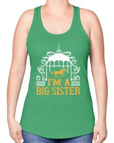 Im a big sister Style 38# - horse -Racerback Tank