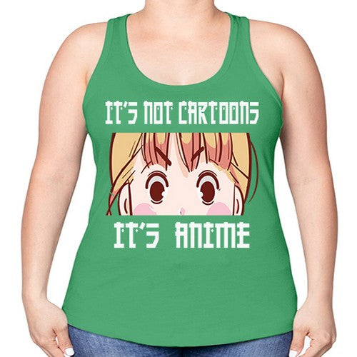 Its Not Cartoons Its Anime Anime 255# - anime -Racerback Tank