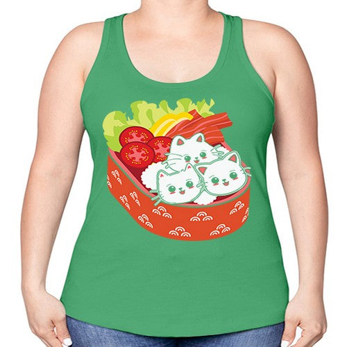 Kawaii Cat Boxed Lunch Anime Anime 266# - anime -Racerback Tank