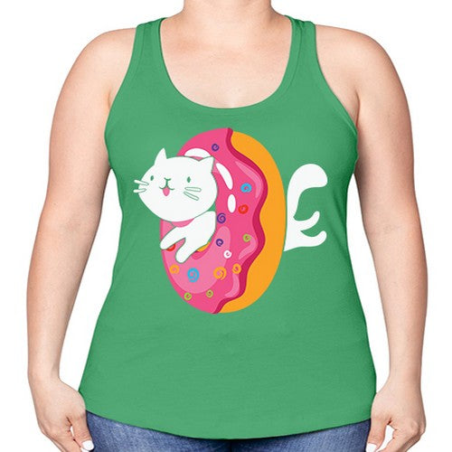 Kawaii Cat Donut Anime Lover Anime 267# - anime -Racerback Tank