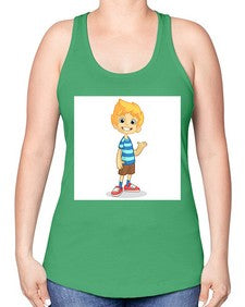 Kid 151# - cartoon general -Racerback Tank
