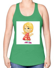 Kid 154# - cartoon general -Racerback Tank