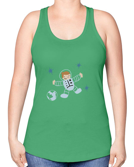 Littlespaceman 16# - space -Racerback Tank