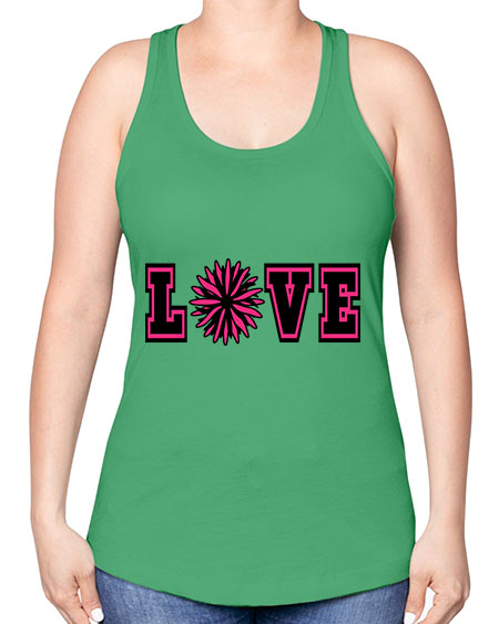 Love 694# - cheer -Racerback Tank